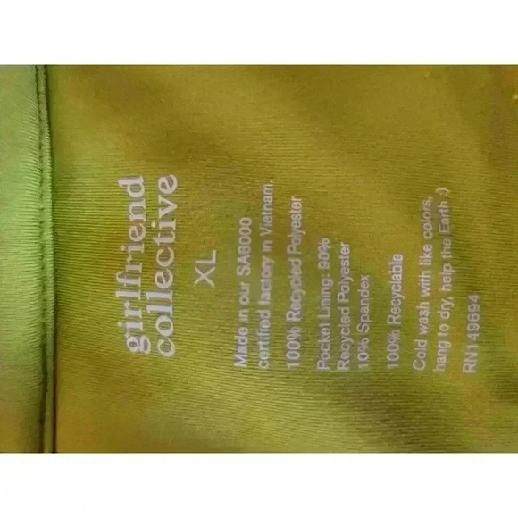Girlfriend Collective Cream Yellow Recycled Fleece Half Zip Sweatshirt Pockets - Picture 8 of 16